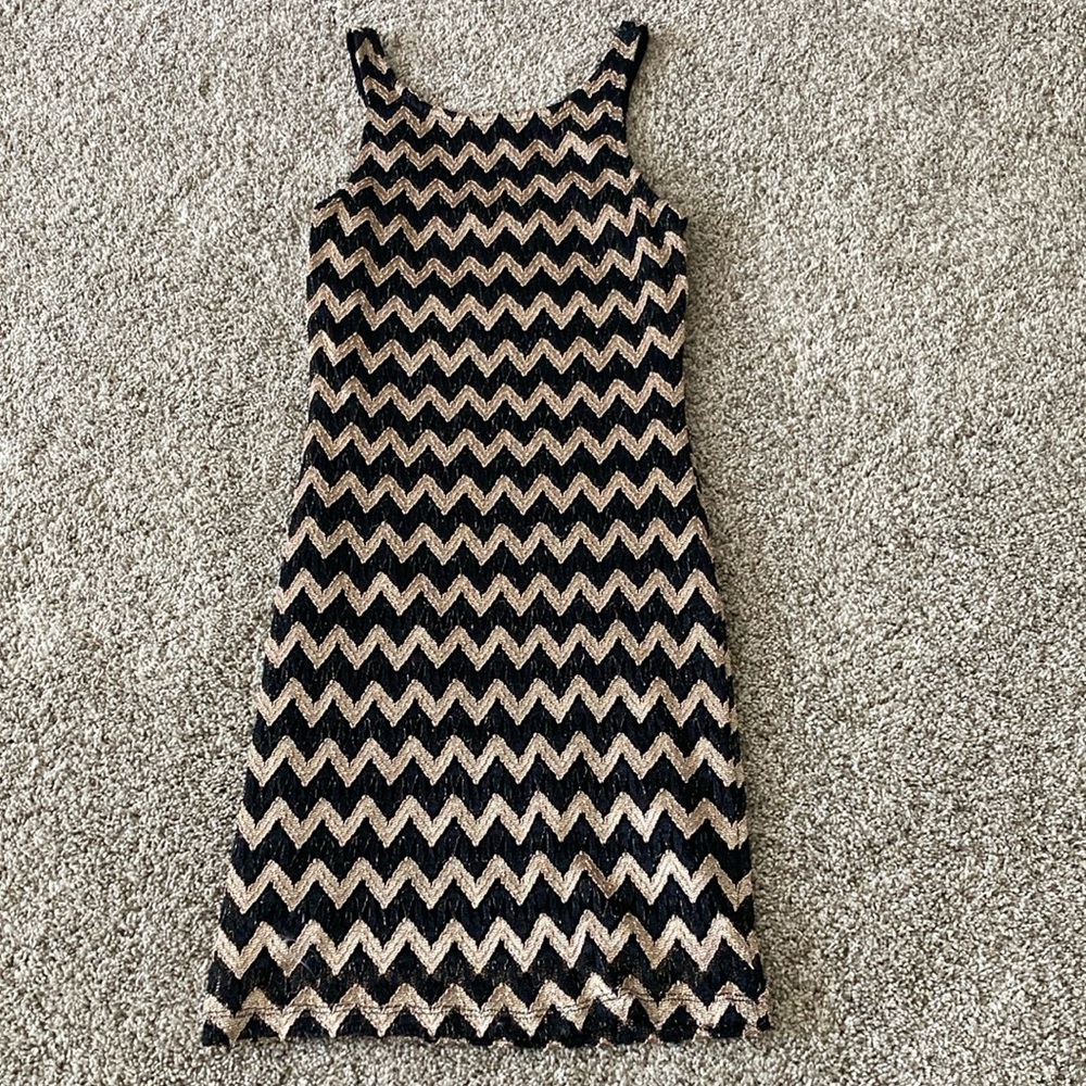 Forever 21 Gold and Black Minidress size Medium